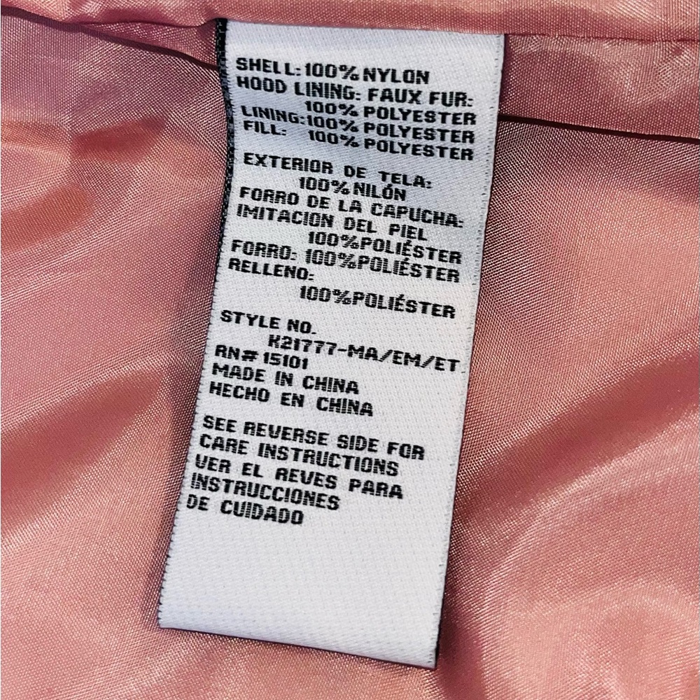Kate Spade Quilted Hooded Sherpa Trim Coat sz L - Picture 9 of 14